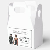 IK NAAR ONS TOE | Elegant zwart-wit Bedankdoosjes (Open)