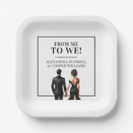 IK NAAR ONS TOE | Elegant zwart-wit Papieren Bordje