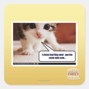 Ik najaag op slechte flirt awai vierkante sticker