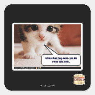 Ik najaag op slechte flirt awai vierkante sticker