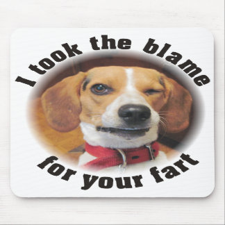 Ik nam de schuld van je zwakke Beagle-hond Mousepa Muismat