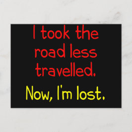 Ik nam de weg minder gereisd briefkaart