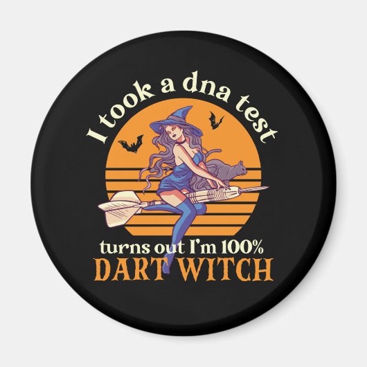 Ik nam DNA test en ben Dart Witch Funny Halloween  Magneet (Voorkant)