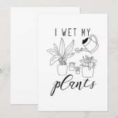 Ik nat Mijn Planten Bedankkaart (Voorkant / Achterkant)