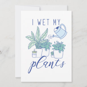 Ik nat Mijn Planten Bedankkaart