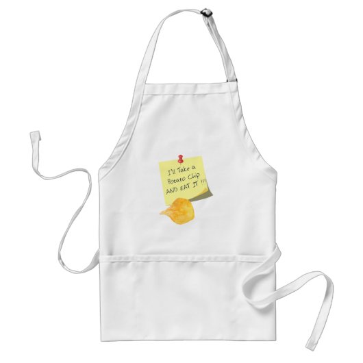 Ik neem een aardappelkapje en eet het op!!! standaard schort (Voorkant)