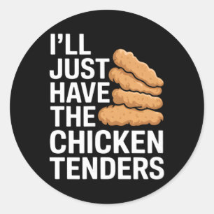 Ik neem gewoon de kipnuggets ronde sticker