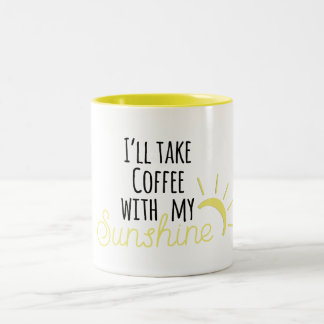 Ik neem koffie met mijn Sunshine Coffee Mok