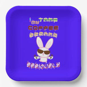 Ik neem mijn koffiepauze serieus papieren bordje