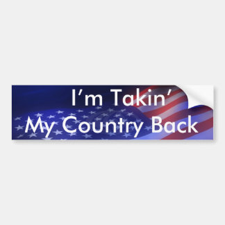 IK NEEM MIJN LAND TERUG - Gepersonaliseerd Bumpersticker