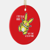 Ik neem mijn moeder na keramisch ornament (Rechts)