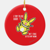 Ik neem mijn moeder na keramisch ornament (Achterkant)