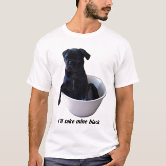 Ik neem mijn zwarte T-shirt - Black Pug T-shirt