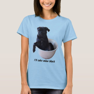 Ik neem mijn zwarte T-shirt - Black Pug T-shirt