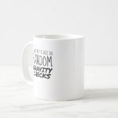 Ik neem niet alleen maar willekeurige zwaartekrach koffiemok (Voorkant links)