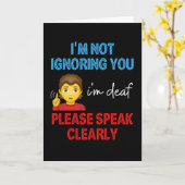 Ik Negeer Je Niet Ik Ben Doof Spreek Alsjeblieft D Kaart (Gele Bloem)
