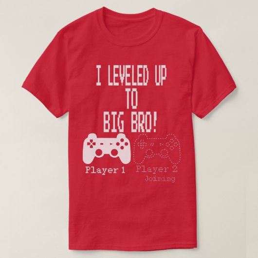 Ik nivelde naar Big Bro!, nieuwe broer T-shirt (Design voorkant)