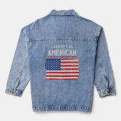 Ik noem de Amerikaanse vlag van de VS Denim Jacket (Achterkant)