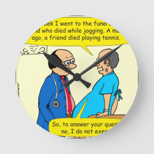 Ik oefen geen cartoon uit bij een arts ronde klok