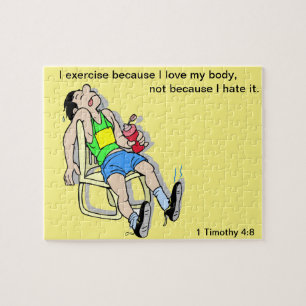 Ik oefen uit omdat ik van mijn lichaam hou dat aan legpuzzel