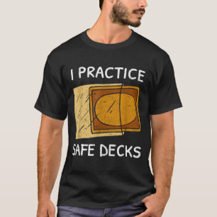 Ik oefen veilige dekken Trading Card Game Pun Humo T-shirt