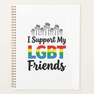 Ik Ondersteun Mijn LGBT Vrienden Regenboog Pride V Planner