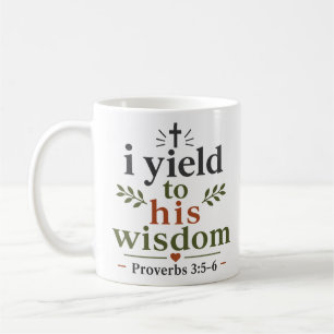 Ik onderwerp mij aan zijn wijsheid Klassiek Christ Koffiemok