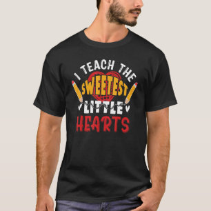 Ik Onderwijs De Schattigste Hartjes Leraar Valenti T-shirt