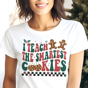 Ik Onderwijs de Slimste Koekjes met Kerstmis Tri-Blend Shirt
