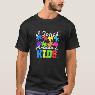 Ik Onderwijs Geweldige Kinderen Autisme Bewustzijn T-shirt