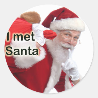 Ik ontmoette de kerstman ronde sticker