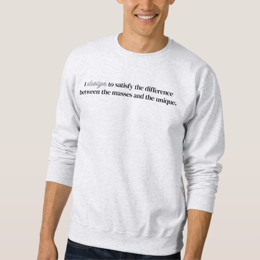 Ik ontwerp Basic Sweatshirt voor heren (Voorkant)