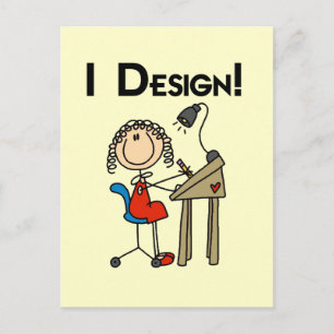 Ik ontwerp T-shirts en cadeaus Briefkaart