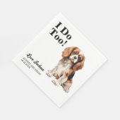 Ik ook! Cavalier King Charles Spaniel Wedding Servet (Hoek)