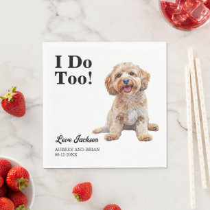 Ik ook! Cockapoo Hond Hond Trouwen Servet