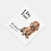 Ik ook! Cocker Spaniel Hond Pet Wedding Servet (Hoek)