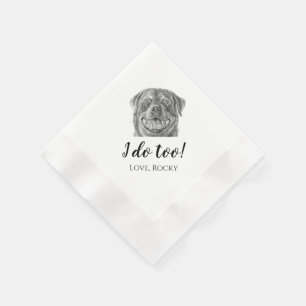 Ik ook! Honden Thema Bruiloft Feest Servetten Rott