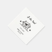 Ik ook | Huisdier Naam Schattigee Hond bruiloft Servet (Hoek)