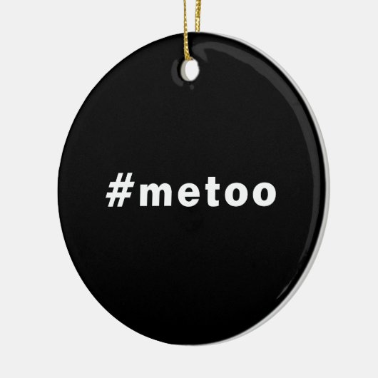 Ik ook, #metoo, trots zwart wit keramisch ornament (Links)