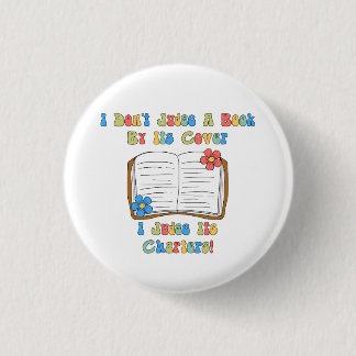 Ik Oordeel Een Boek Niet Naar Zijn Knop... Ronde Button 3,2 Cm
