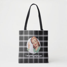 Ik oordeel u rustig - zwart tote bag