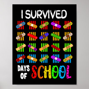 Ik overleefde 100 dagen van schoolleraar en Kinder Poster