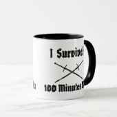 Ik overleefde 100 minuten Mok (Voorkant rechts)