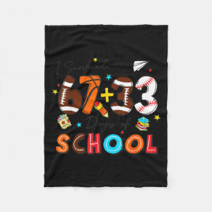 Ik overleefde 67 33 dagen school honkbal basketbal fleece deken