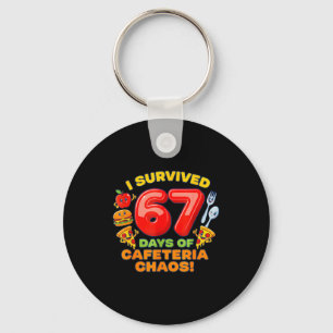 Ik overleefde 67 dagen cafetaria-chaos 67 meme lun sleutelhanger
