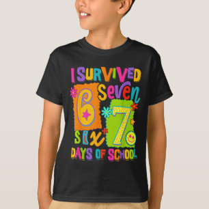 Ik overleefde 67 dagen op school met zes zeven ler t-shirt