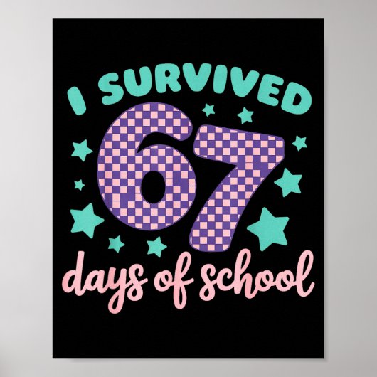 Ik overleefde 67 dagen school Varwave 6-7  Poster (Voorkant)