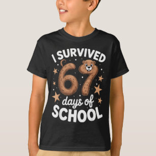 Ik overleefde 67 dagen van school Groundhog Day Le T-shirt