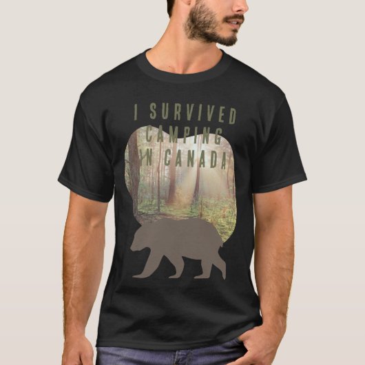 Ik overleefde camping in Canada T-Shirt (Voorkant)