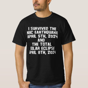 Ik overleefde de aardbeving van Nyc en de totale z T-shirt
